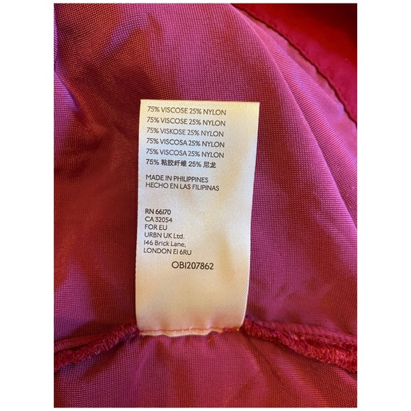 NWOT Anthropologie Raspberry V Neck Velvet Tunic Dress Size Small - Picture 12 of 13